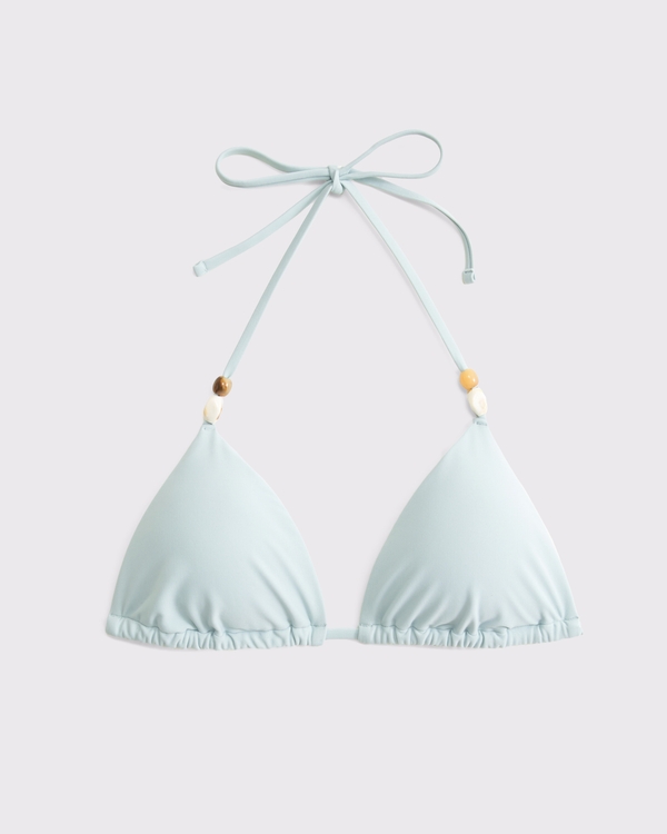 아베크롬비앤피치 Beaded Halter String Triangle Bikini Top 위시버킷