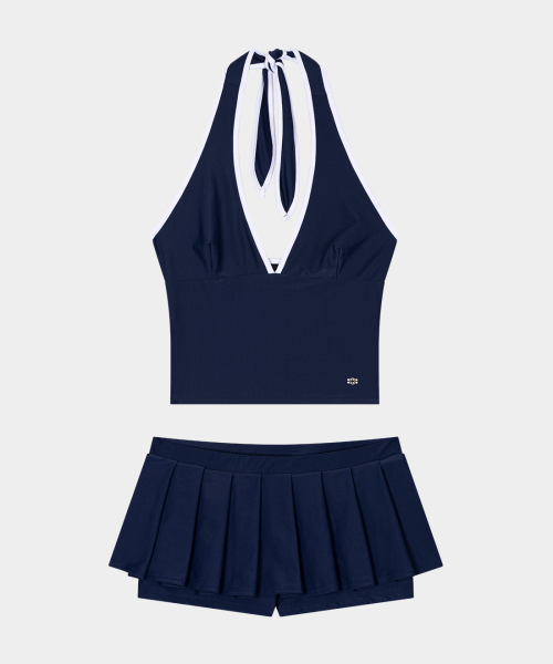 키시닝 Peony Line Bikini Navy 위시버킷