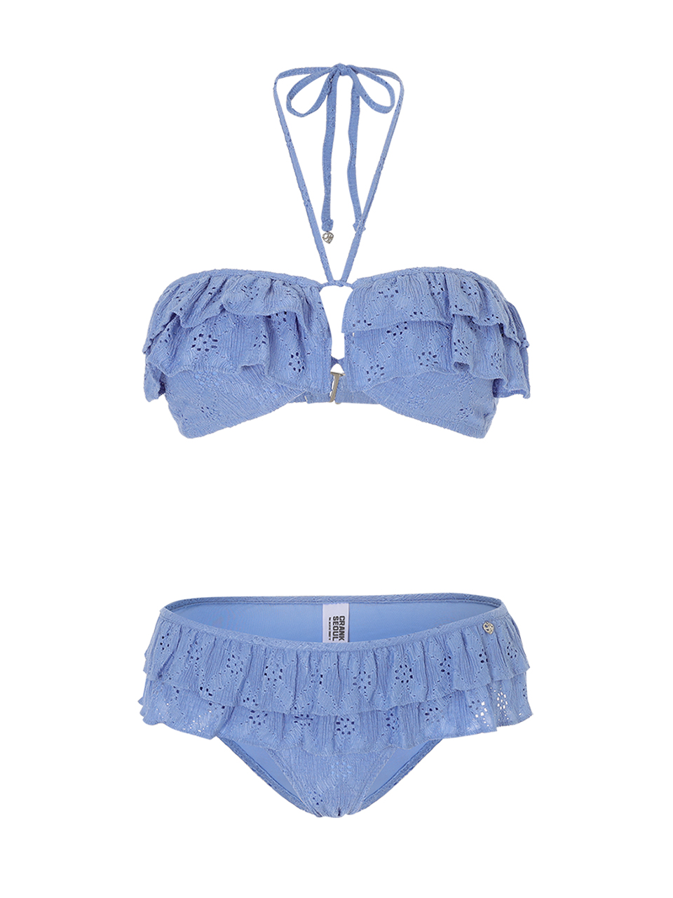 크랭크 EYELET FRILL BIKINI SET BLUE 위시버킷