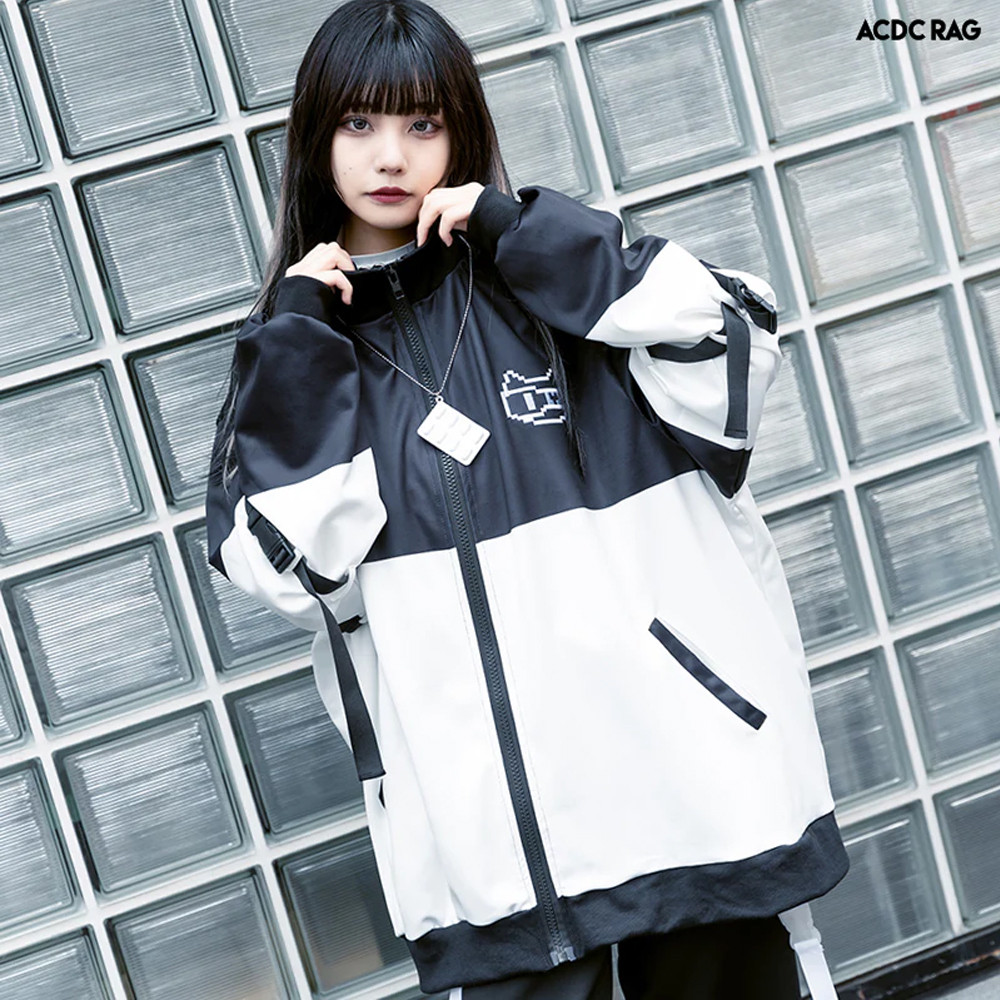 ACDC RAG acdc rag 도트네코 도트고양이 자켓 져지 블랙 서브컬쳐 패션 양산형 지뢰계 - 위시버킷