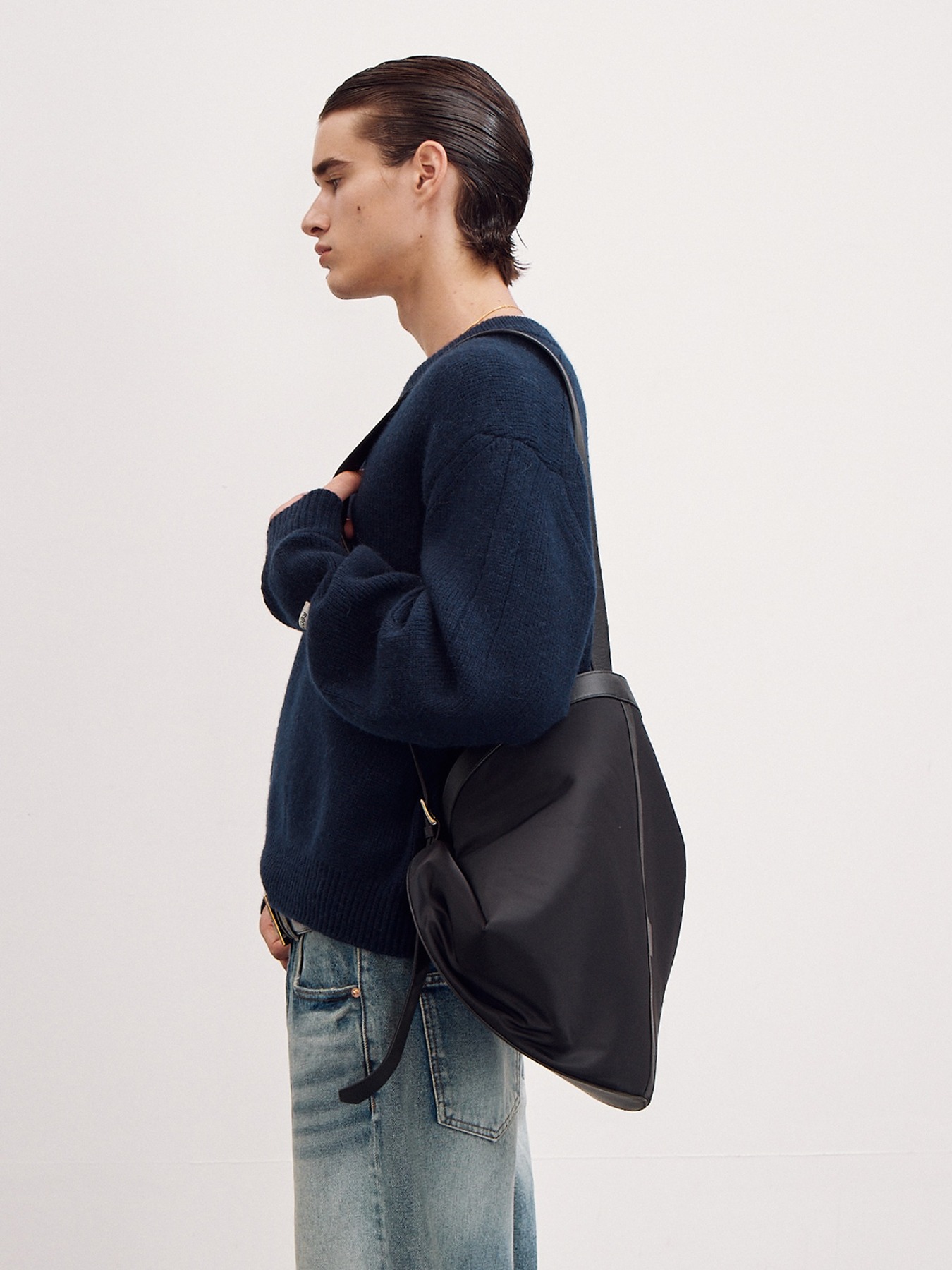 렉토 PADDED NYLON TWO WAY BACKPACK (BLACK) - 위시버킷