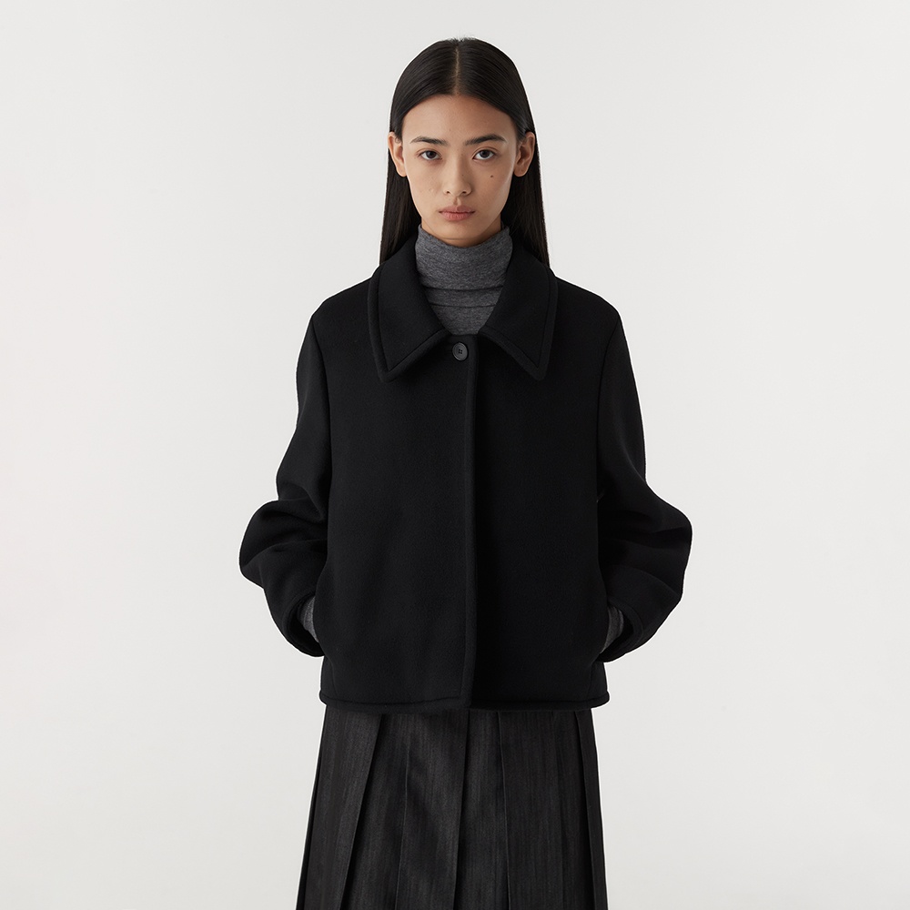 이아 [11차 예약배송 : 2/8(목)] IAN SHORT COAT (BLACK) - 위시버킷