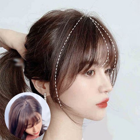 에이플랫 에이플랫 인모 부분 정수리 가발 앞머리 일체형 탈모 탑커버 3컬러 af001, 사각형망/A형/블랙, 1개 - 위시버킷