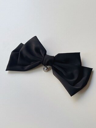 오래아뜰리에 oar Vintage Cameo Satin Wide Ribbon Barrette 빈티지 카메오 샤틴 와이드 빅 ...