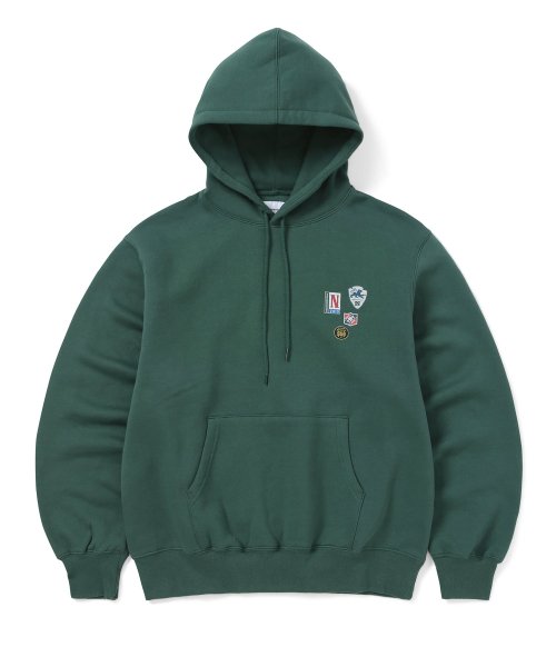 디스이즈네버댓 Pins Hoodie Dark Green 위시버킷