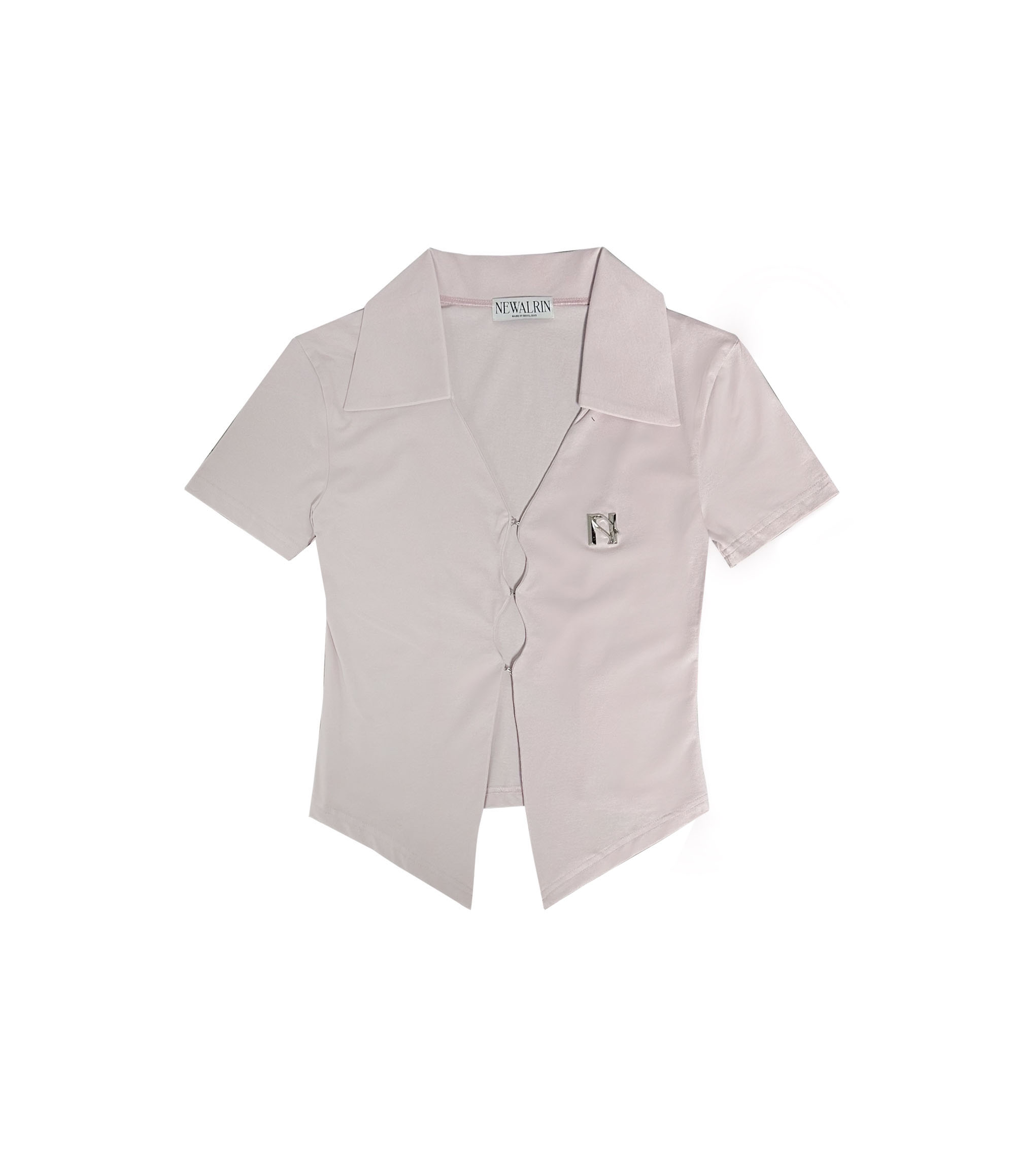 뉴얼린 Newalrin emblem short sleeve shirt Top - 위시버킷