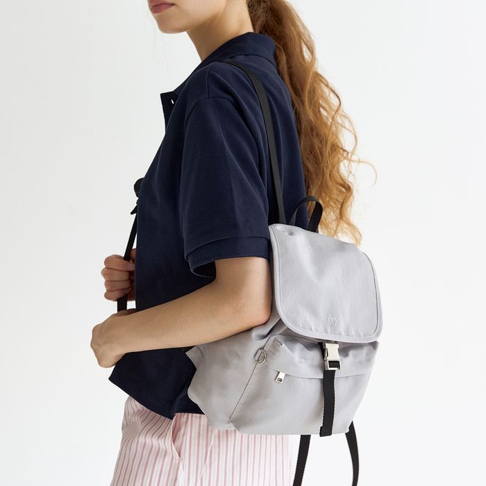 베이 Mini Flap Backpack (LightGray) - 위시버킷