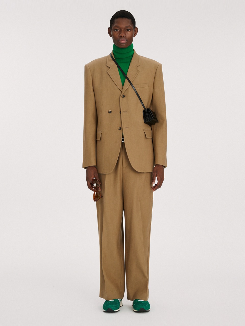 렉토 SINGLE BREASTED VIRGIN WOOL COTTON OVERSIZED JACKET
