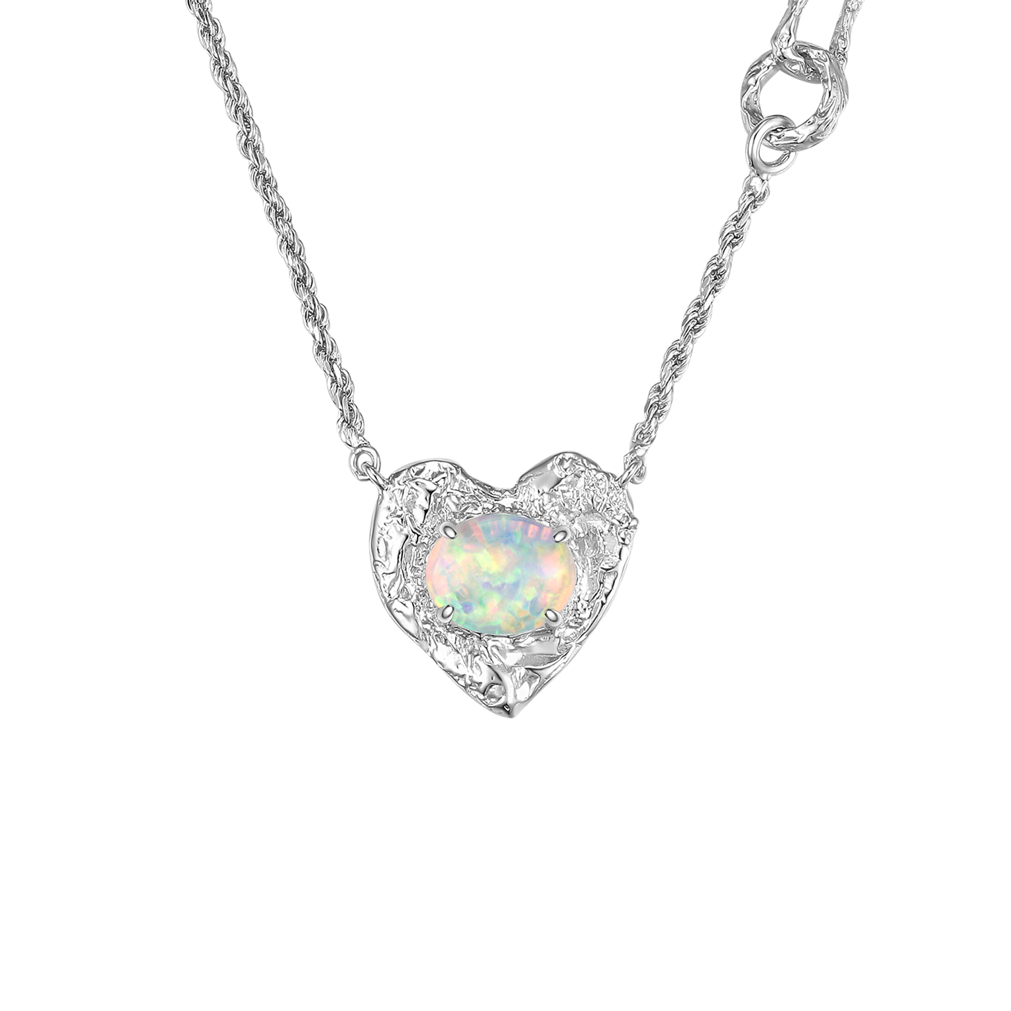 위민 Tasty / Opal Heart Necklace 위시버킷