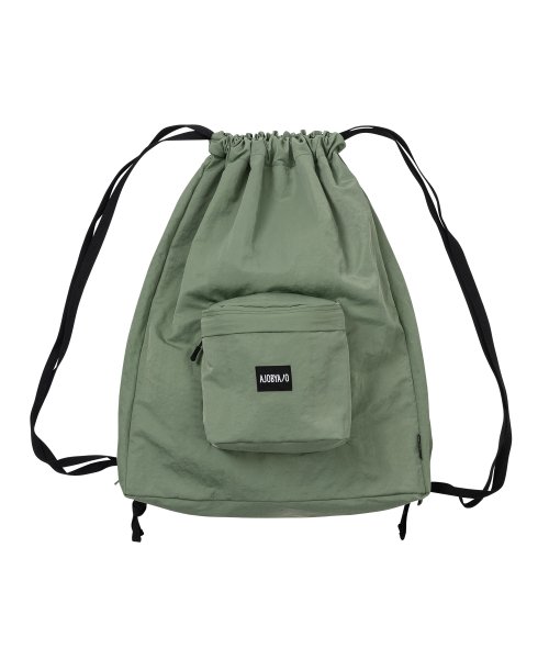 아조바이아조 [PBA] Pocket Drawstring Bag [KHAKI] - 위시버킷