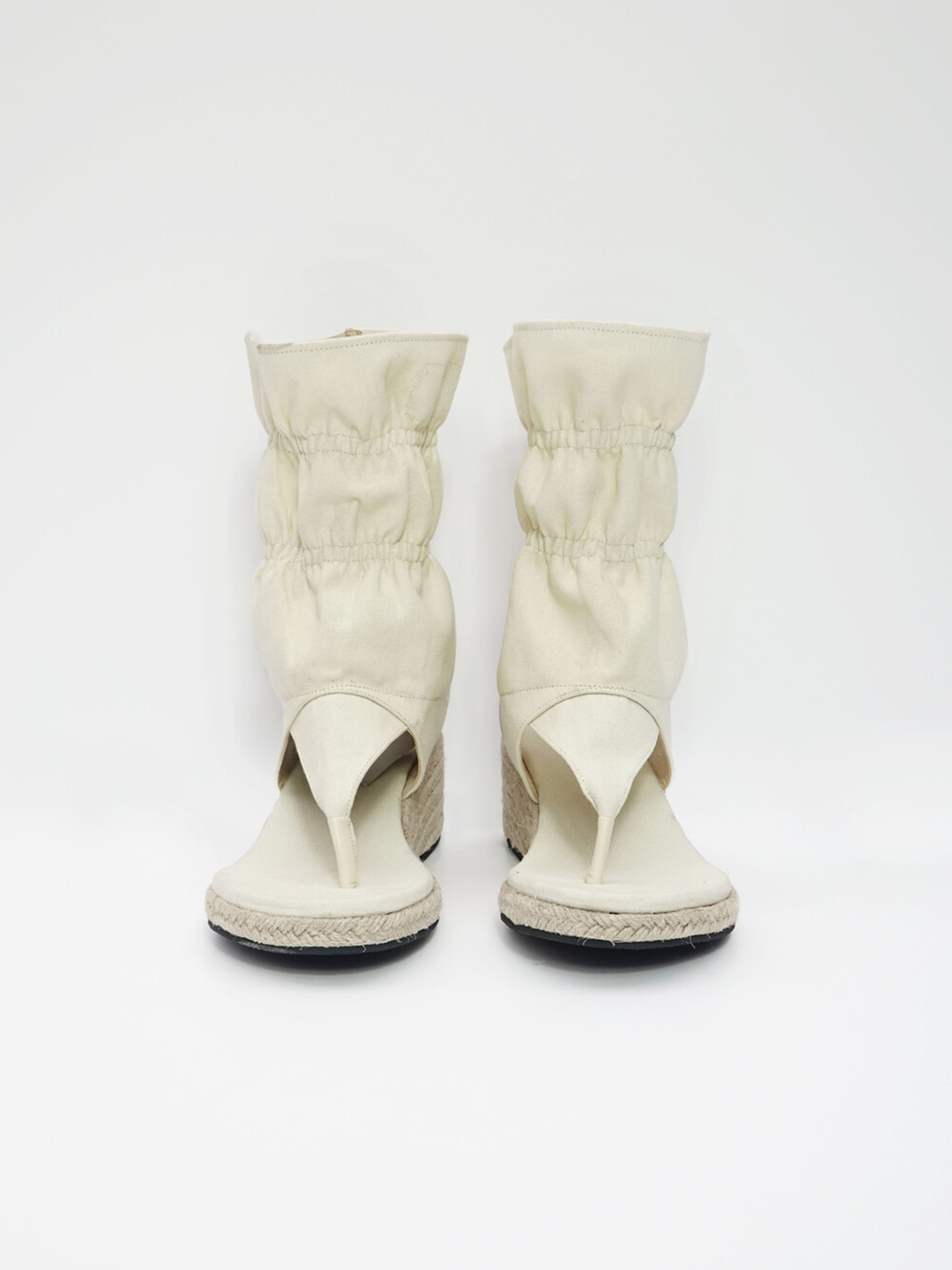 단초 flow split boots in ivory - 위시버킷