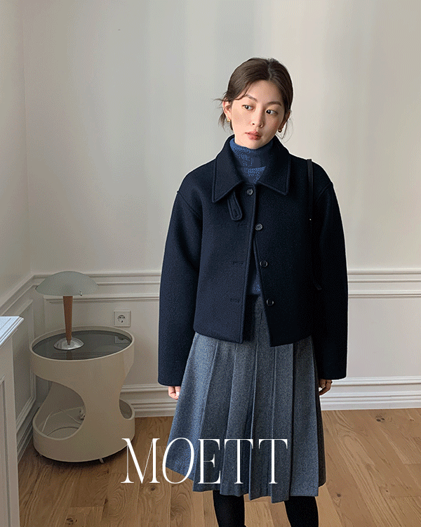 퓨어다 [MOETT] (울90%) 로프트 비죠 숏 코트 - 위시버킷