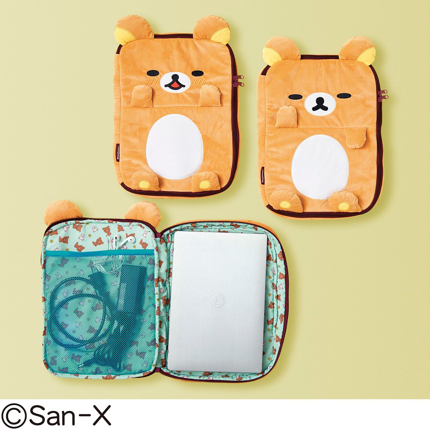 レア　新品　リラックマ　抱きしめたくなるA4サイズPCポーチの会　フェリシモ 훼리시모 リラックマ 抱きしめたくなるA4サイズPCポーチの会｜バッグ