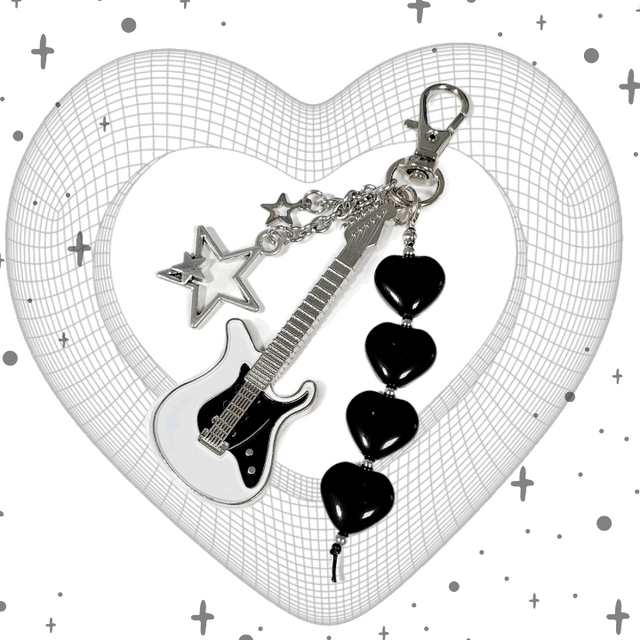 도우 [제작] Y2k Rock star keyring 기타키링 베이스키링 키치 하이틴 위시버킷