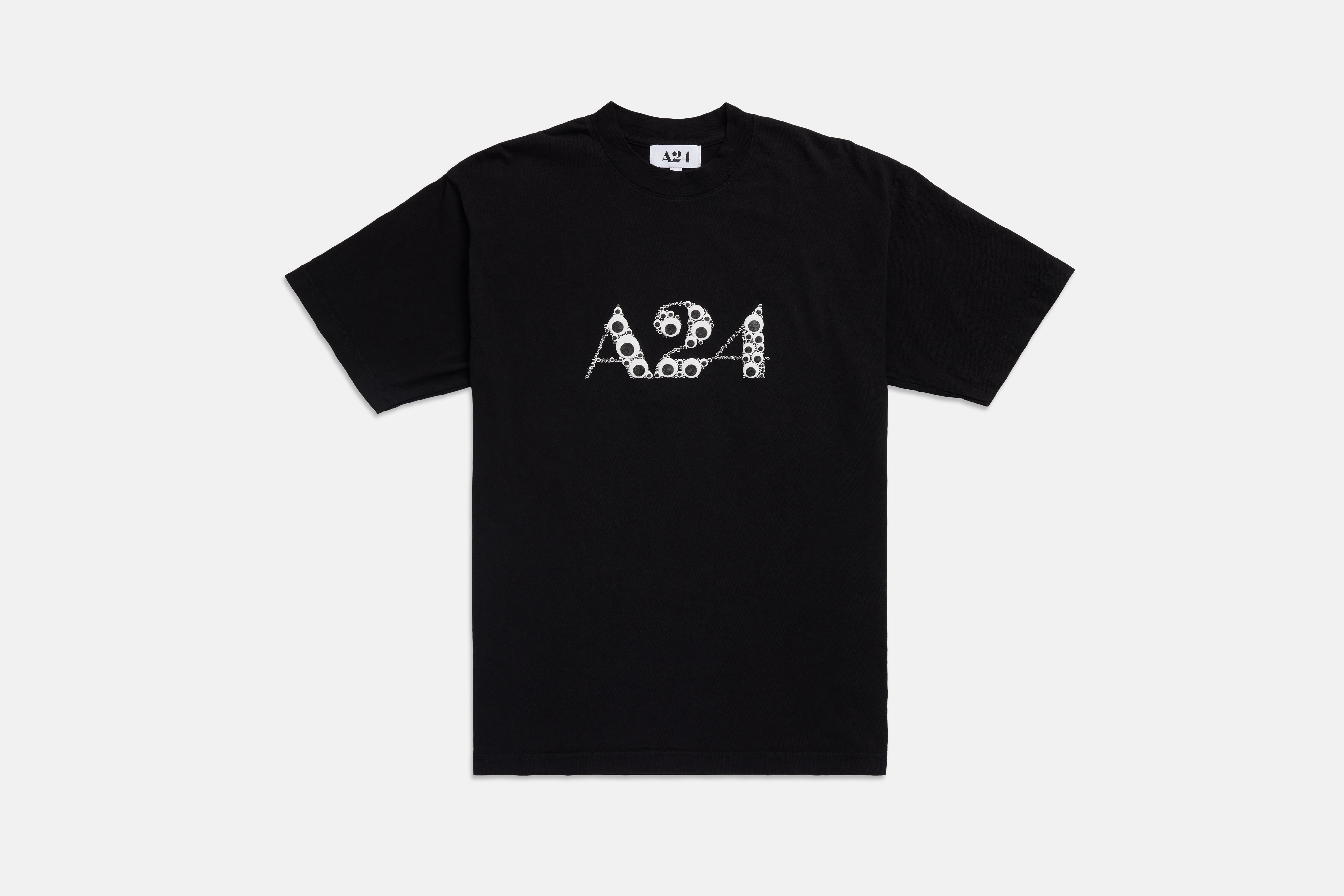 A24 SHOP Black Googly Eye Puff Print Logo Tee L 위시버킷