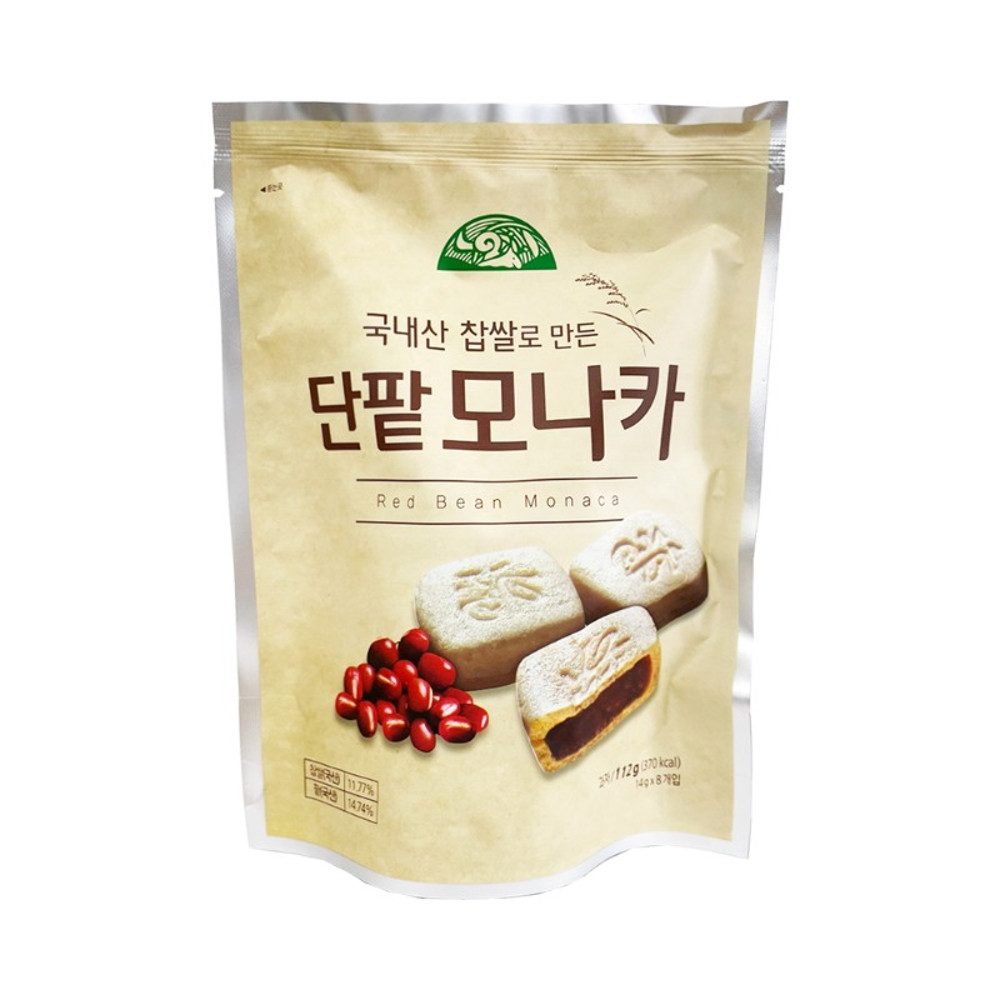 오가닉스토리 [유기농산] 국내산 찹쌀로 만든 단팥 모나카 - 위시버킷