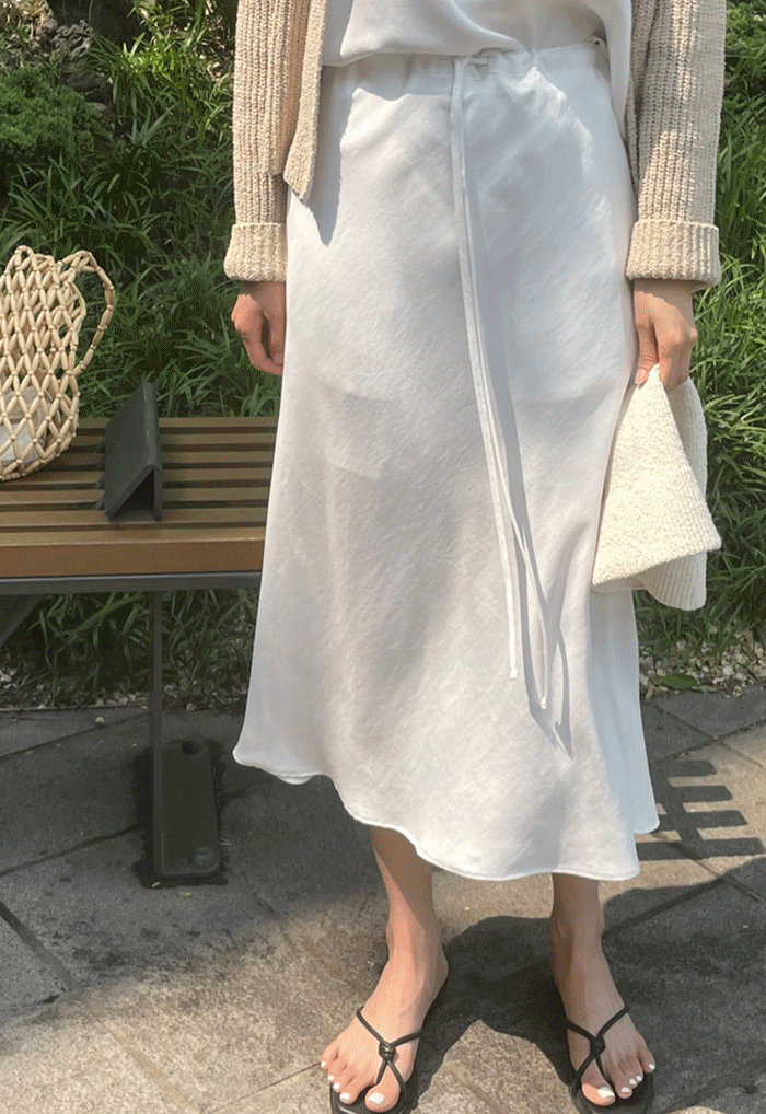 로코보니타 string viscose silky skirt 위시버킷