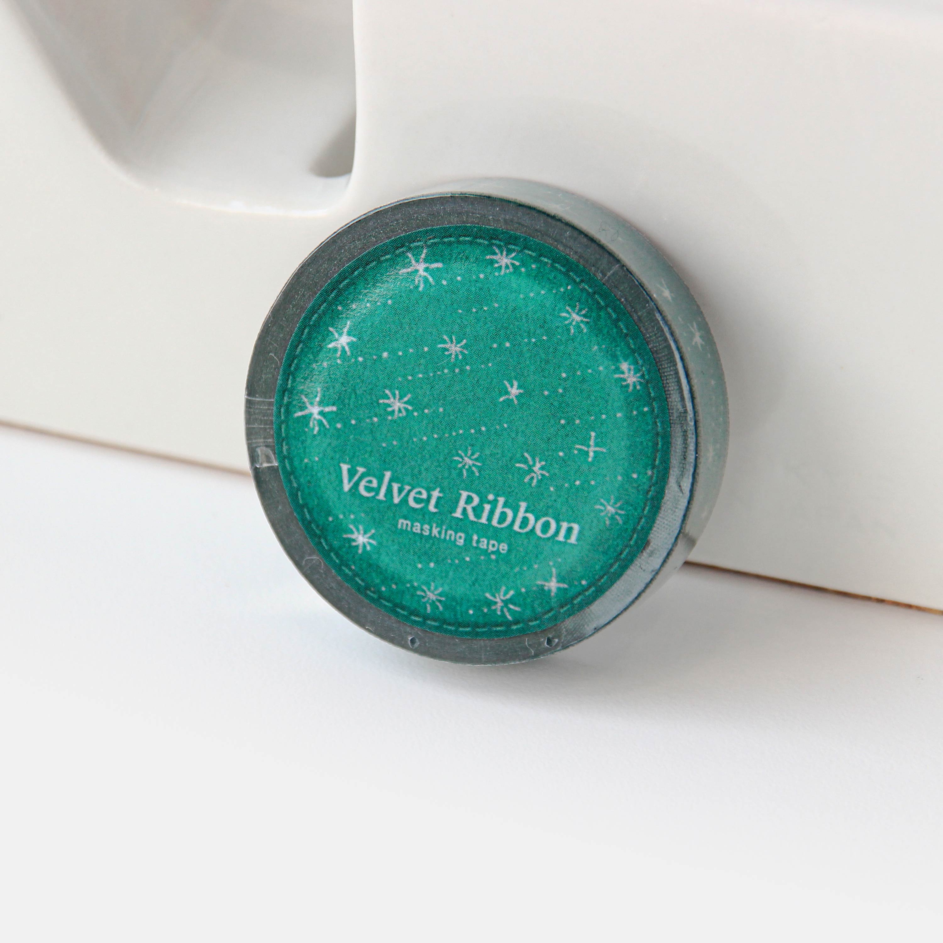 보키 Velvet Ribbon Masking Tape [Shining Silver 2] - 위시버킷