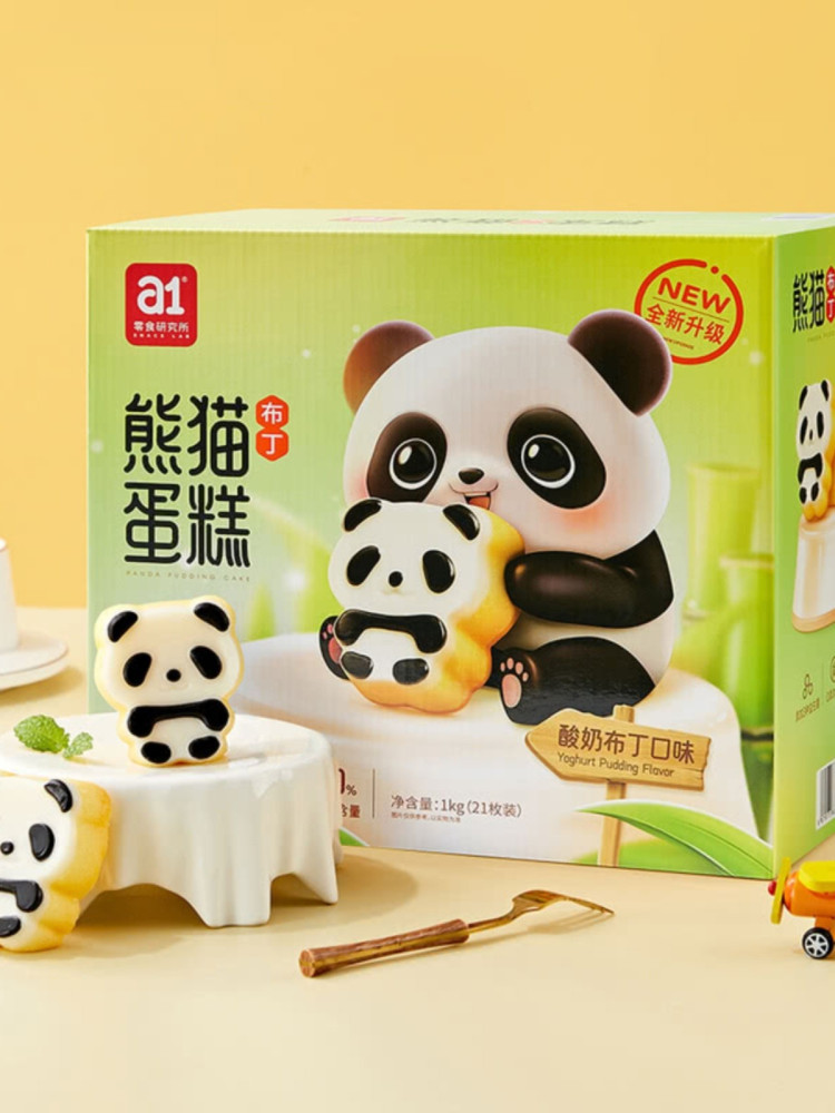 판다 푸딩 케이크 1kg 오리지널 요거트맛 무설탕 Zero Sucrose 0 트랜스지방 팬더 푸딩케잌 Panda Pudding ...