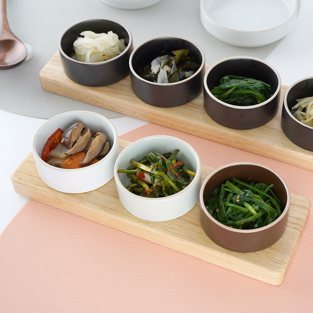 지니키친몰 우드받침 양념 반찬 종지 한국 도자기 소스볼 4P세트 - 위시버킷