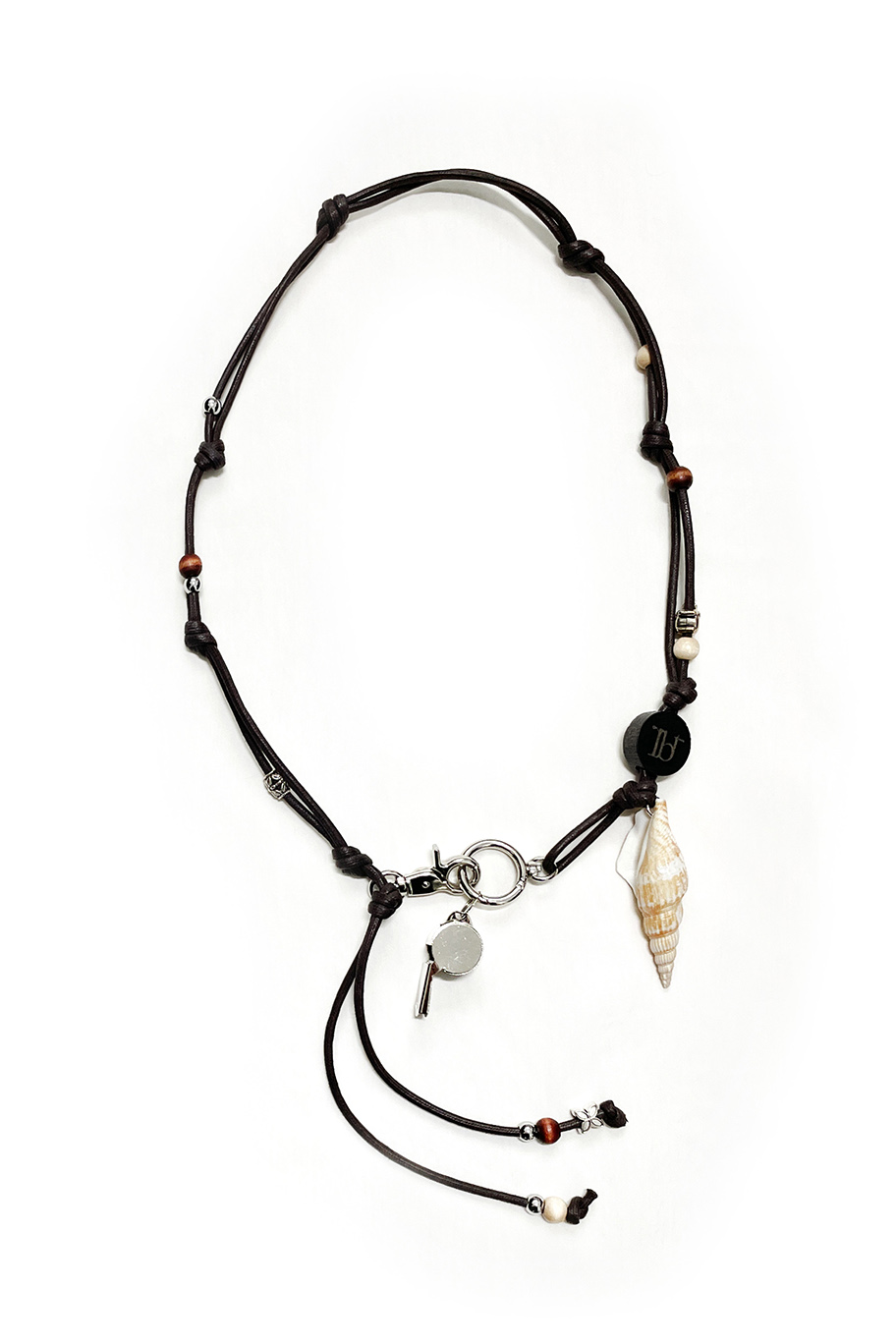 루바티 Conch Whistle Strap Key Chain (BROWN) - 위시버킷