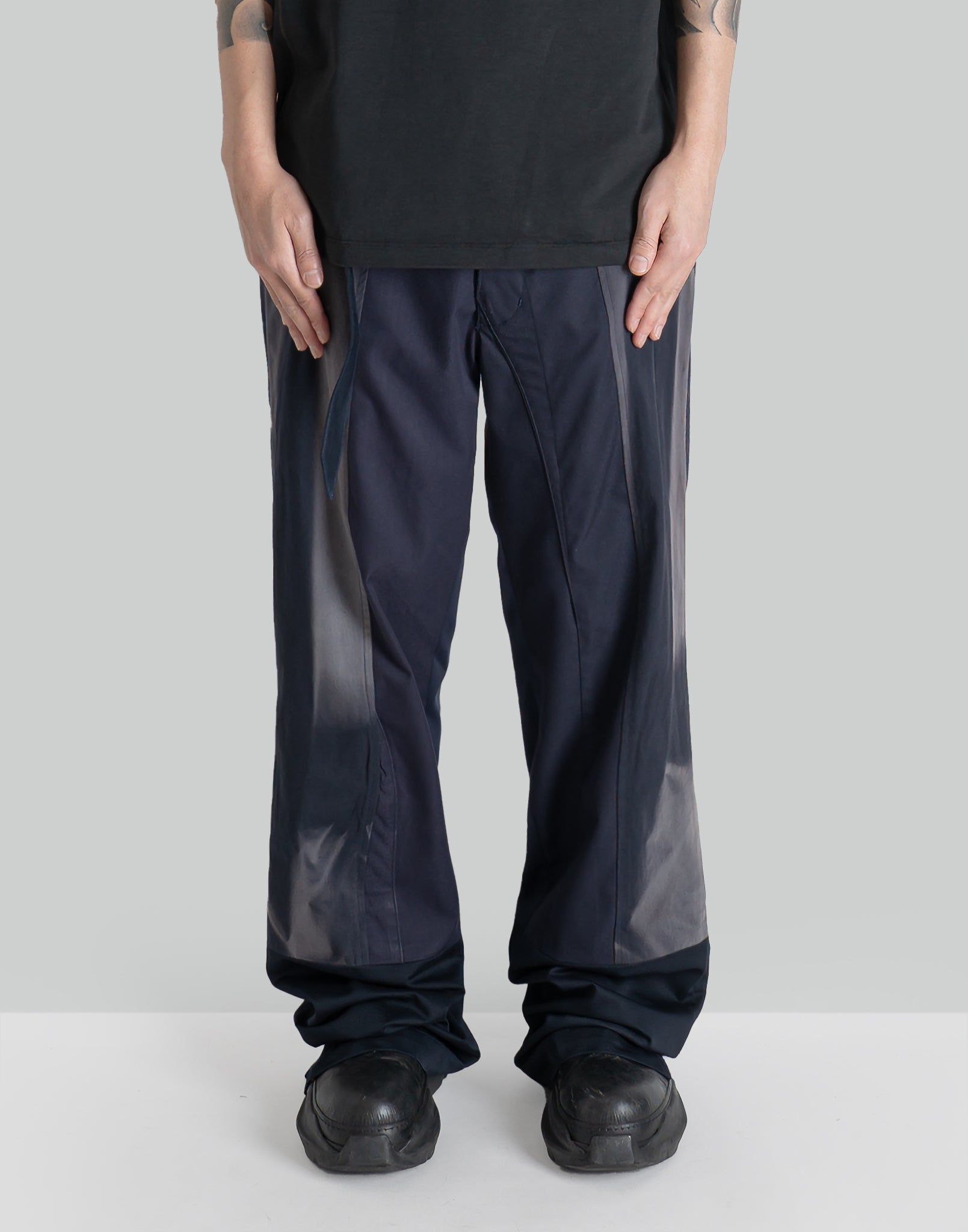 지용킴 SUN-BLEACHED PATCHWORKED STRAIGHT TROUSERS - S - 위시버킷