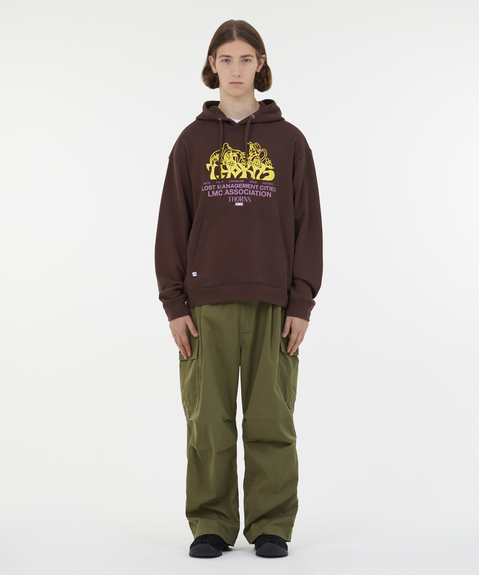 엘엠씨 LMC THORNS WIZARD HOODIE brown - 위시버킷