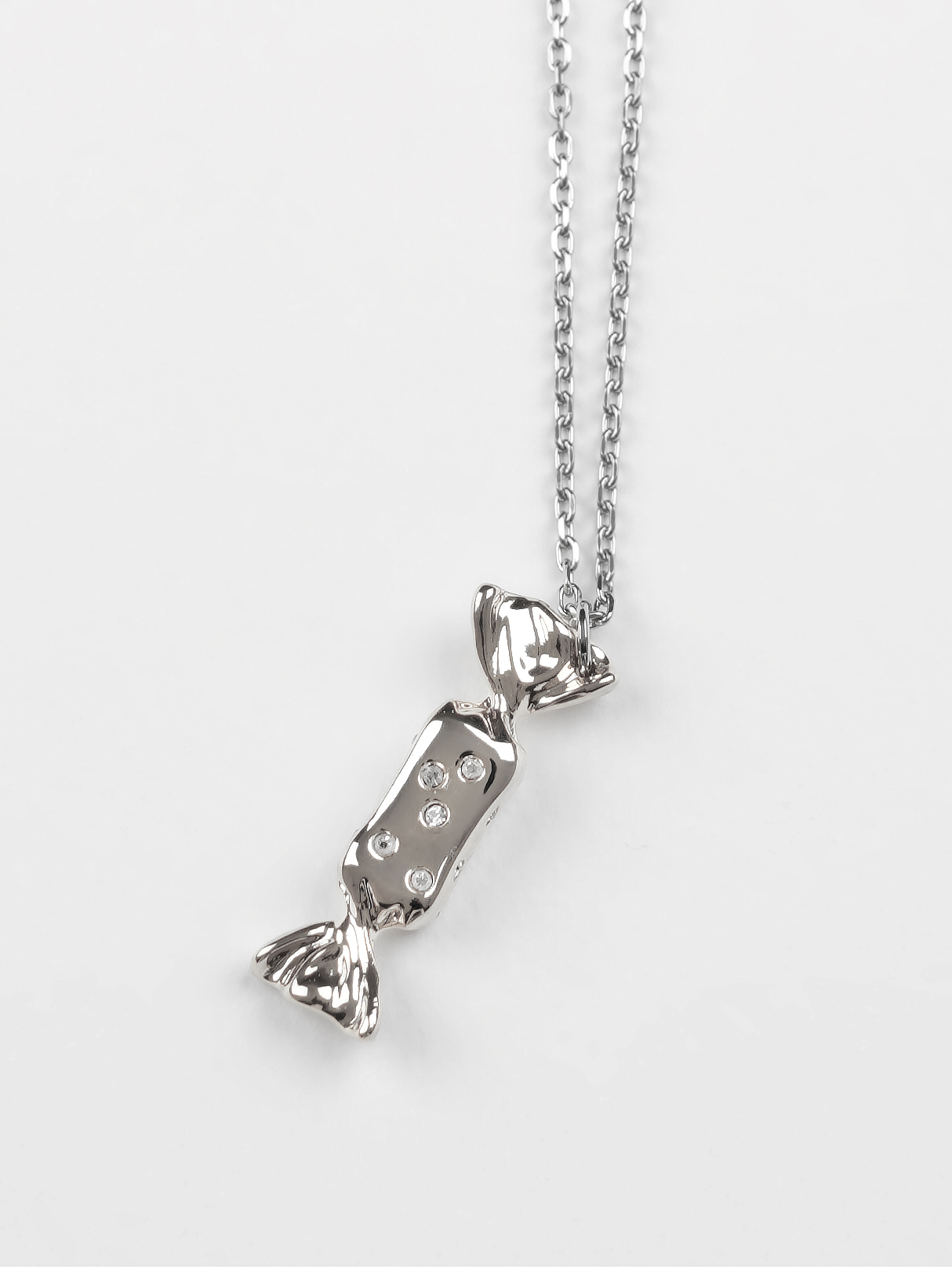 노악 Candy Chain Necklace-Silver - 위시버킷