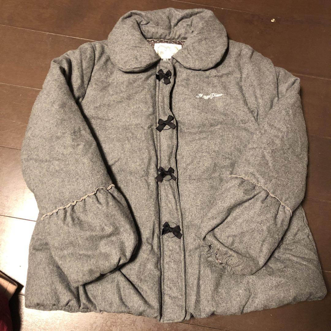 메조피아노 メゾピアノ 150 160 L リボン ダウン コート ジャケット  