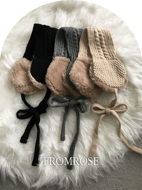 프롬로즈 Sweet mink head scarf. (3col) 위시버킷