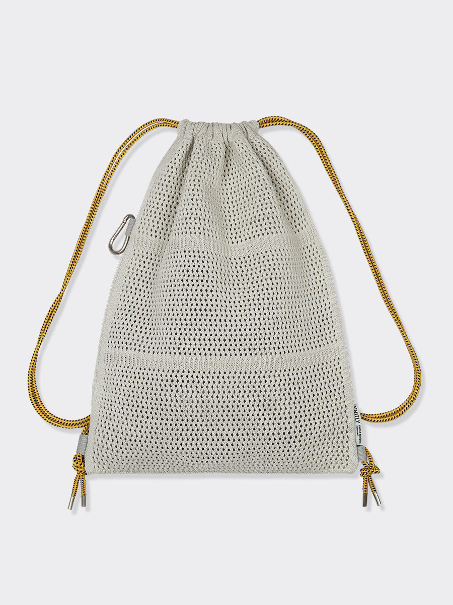 니틀리 NET ROPE KNIT BACKPACK_Light Grey - 위시버킷