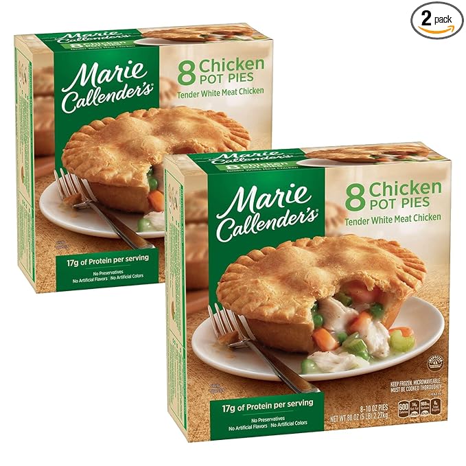 Marie Callender's Chicken Pot Pie | Two Boxes of 8 pies (16 Total Pies ...