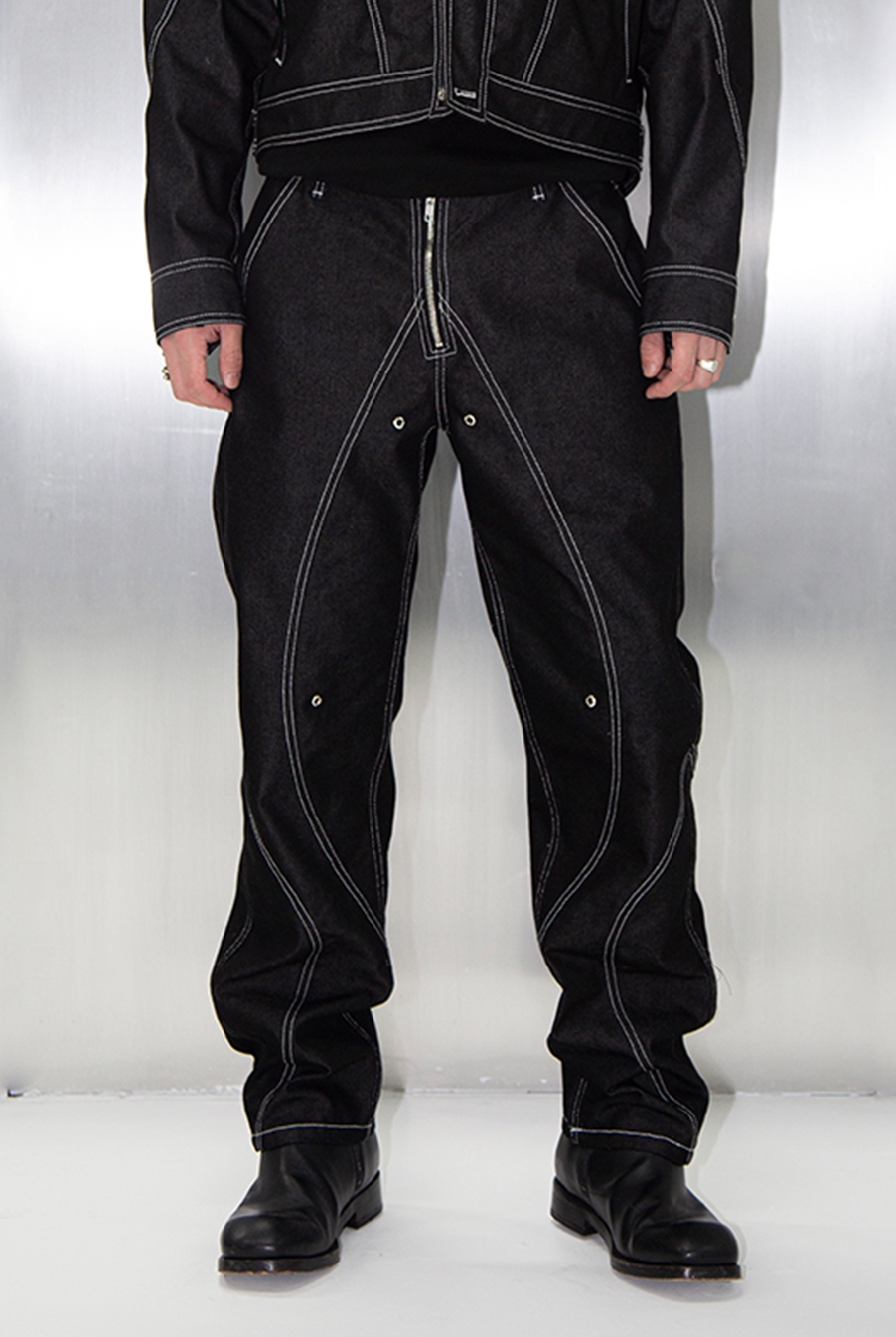 51퍼센트 TUNNEL LINING TROUSER (DENIM) - BK - 위시버킷