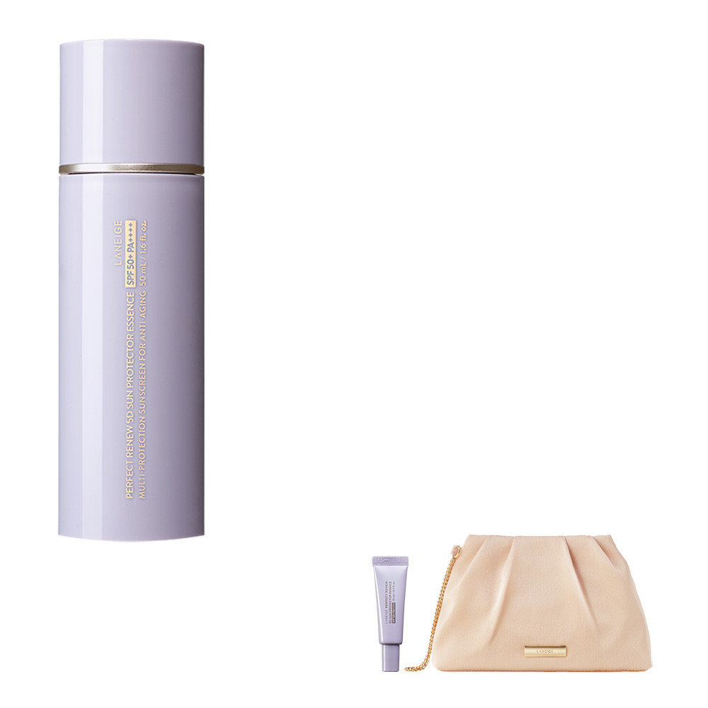 라네즈 NEW 라네즈 퍼펙트 리뉴 5D 선 프로텍터 에센스 50ml 주름개선 안티에이징 선크림 - 위시버킷