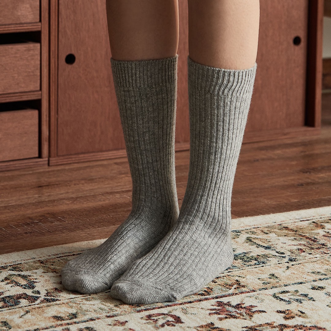 삭스타즈 STW207 Cashmere Wool Rib Mid-calf - 위시버킷