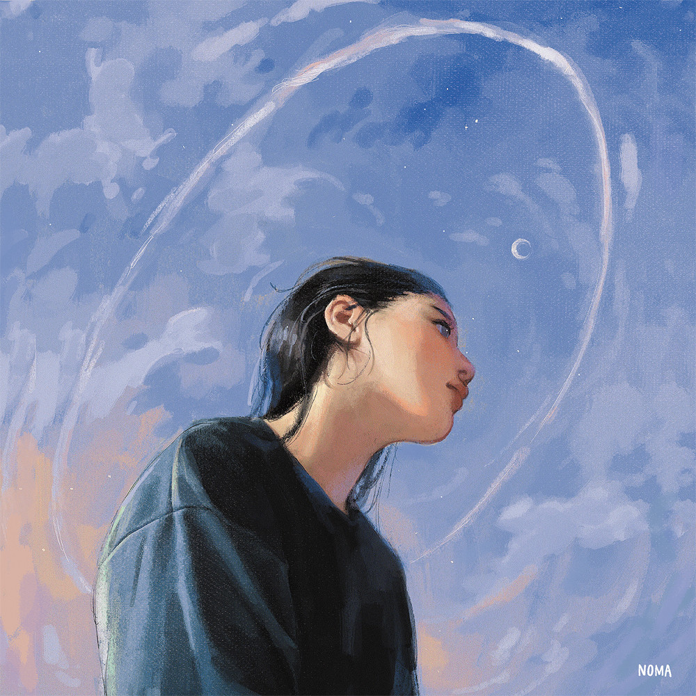 노마딕 비행운 / 엽서 / 노마 NOMA nomadic 일러스트엽서 문구 굿즈 노마딕 - 위시버킷
