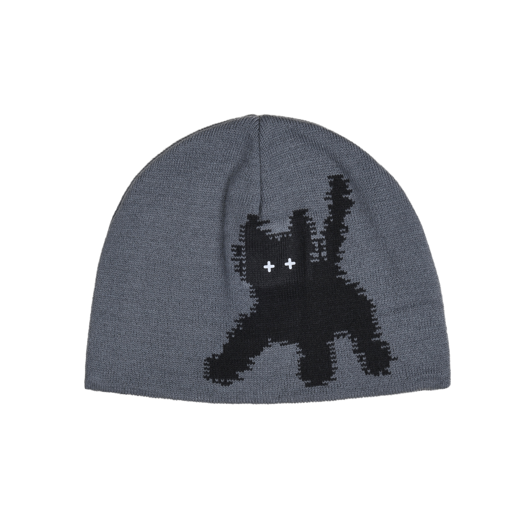 에이이에이이 FLASHED CATS EYE BEANIE - [GREY] - 위시버킷
