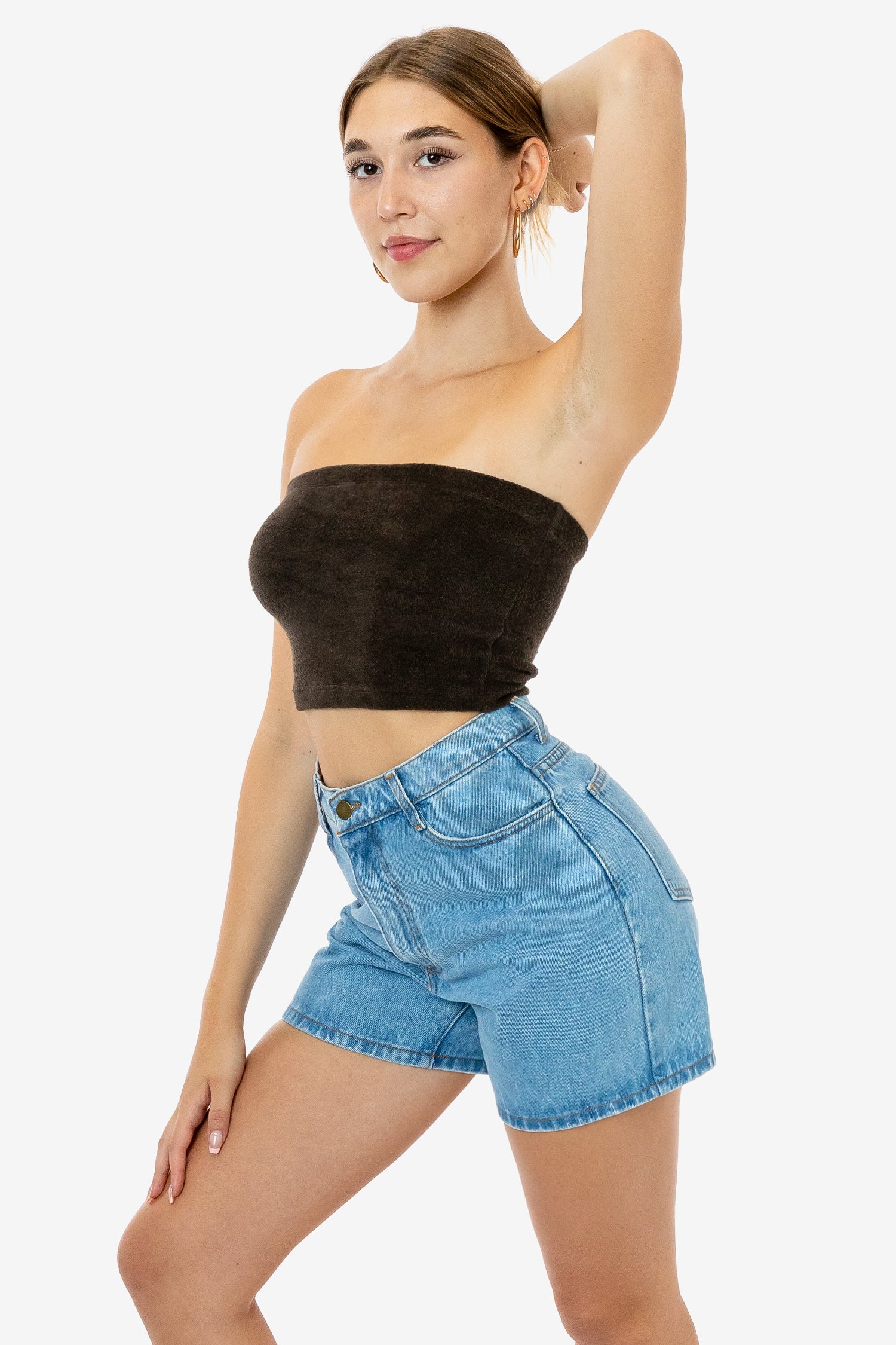 로스앤젤레스 어패럴 RLT3293 - Loop Terry Tube Top - Brown / XS - 위시버킷
