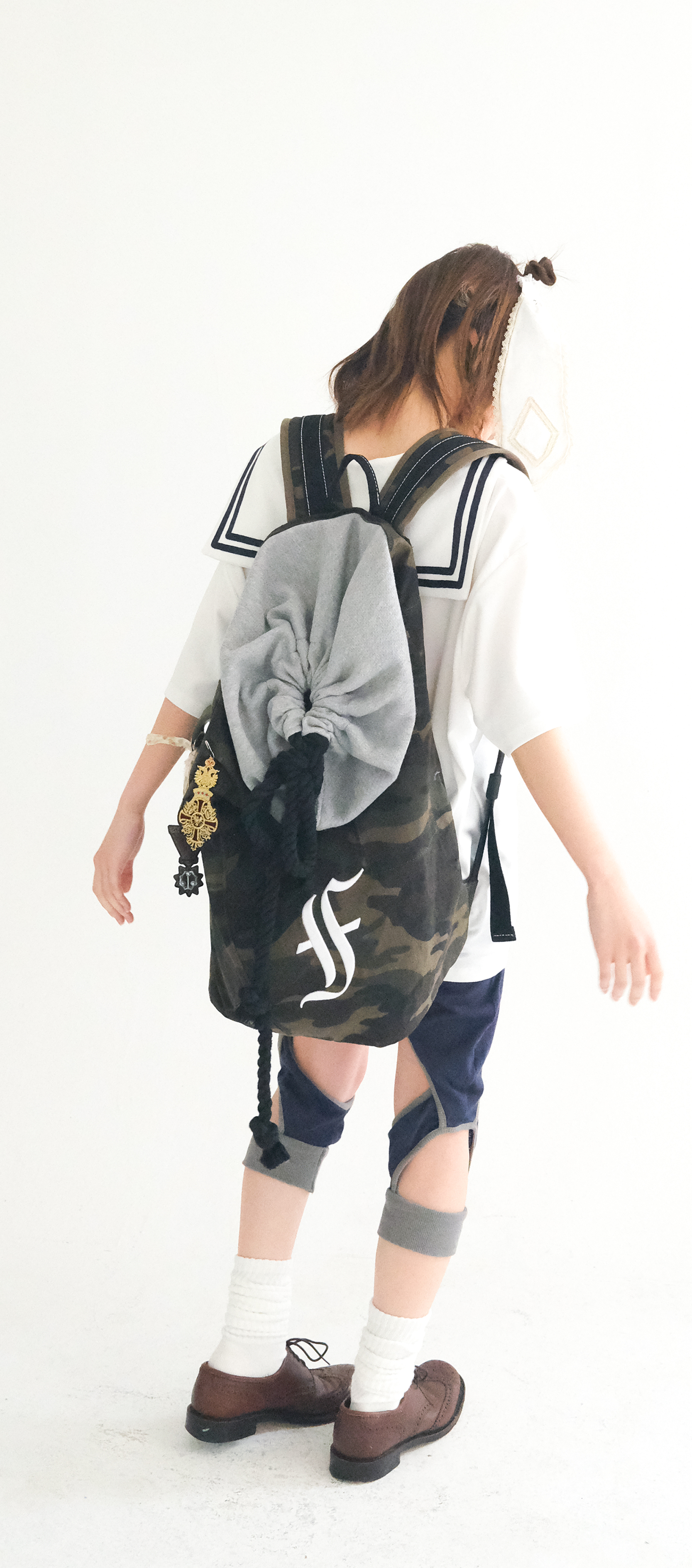 【fa.er.ie】 rope loose skater backpack / unisex backpack 페어리 FA.ER.IE [fa.er.ie] rope loose skater backpack (camo