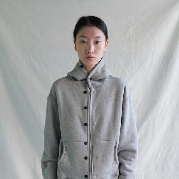 피키스 픽 Fleece Button Hooded Zip-Up (Melange) - 위시버킷