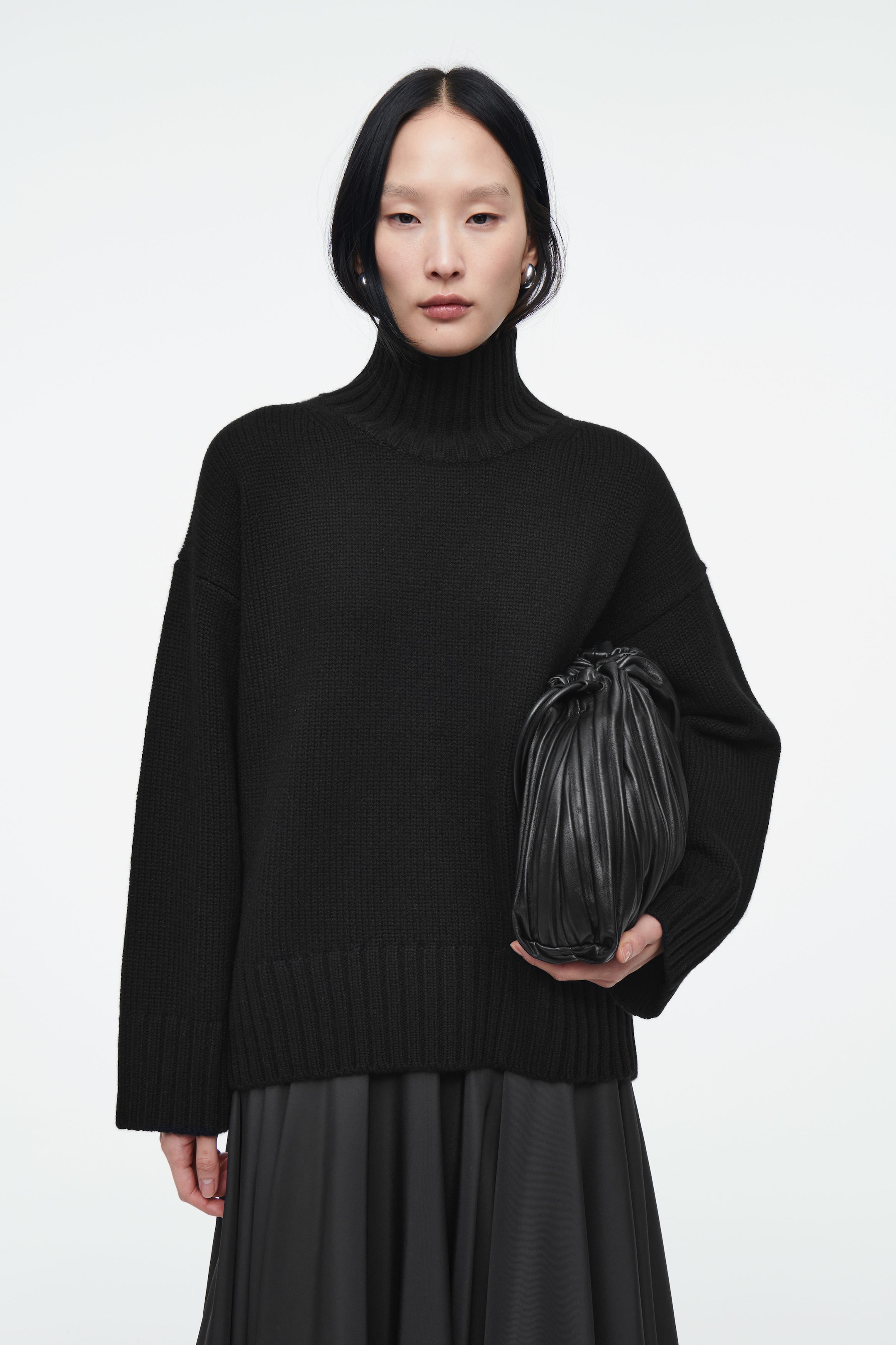 Pull Femme Theory En Cachemire Noir - Taille Small, Col En Vachette, Ceinturé - Occasion Très Bon état