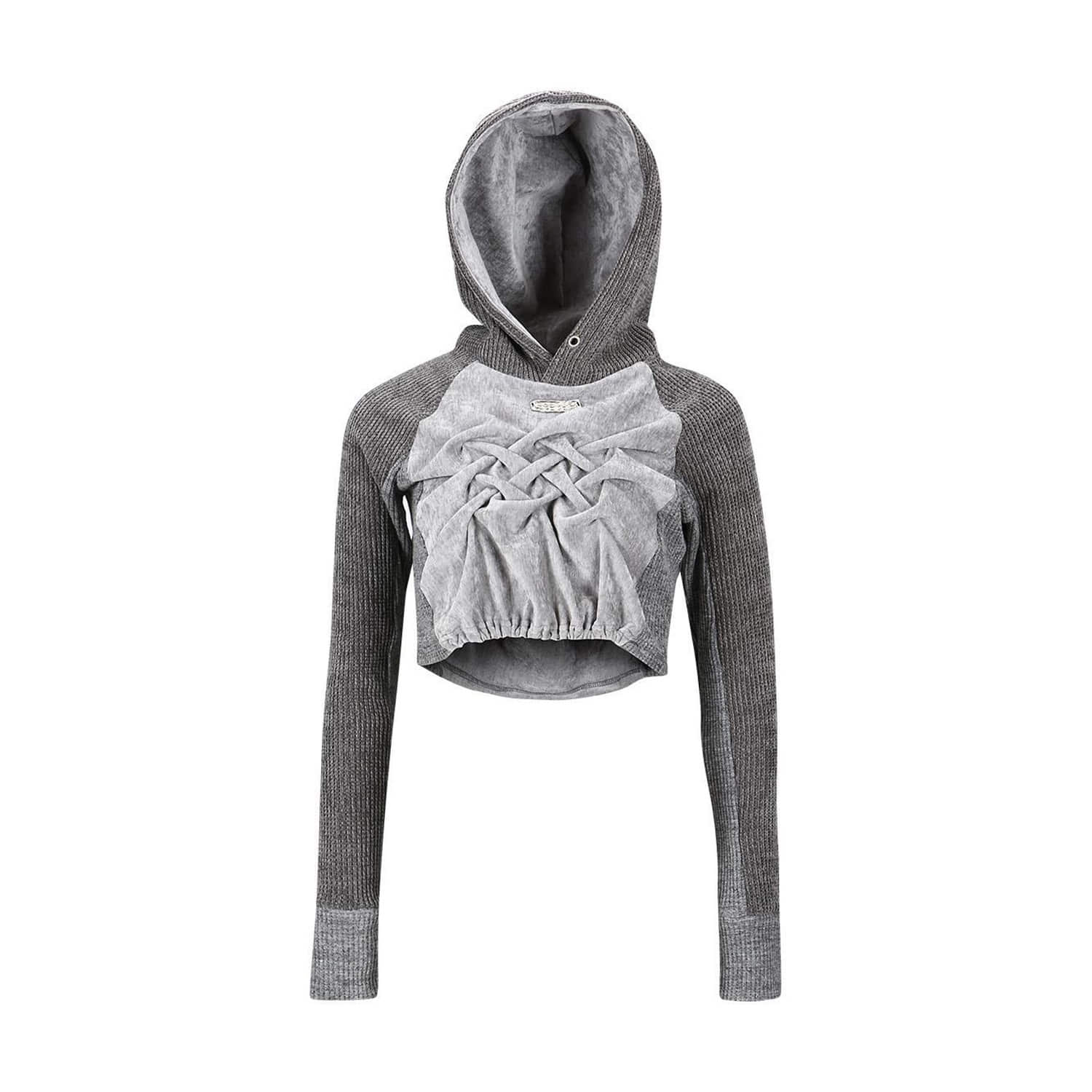 스트레인져 VELOUR WRINKLE TIGHT HOODIE (GREY) 위시버킷