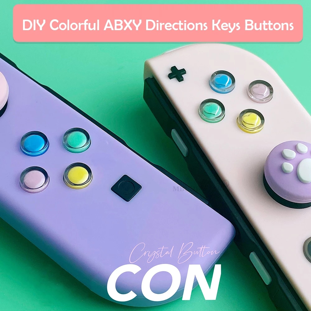 ABXY Crystal Joystick Button Thumb Stick Grip Cap for Switch Oled ...