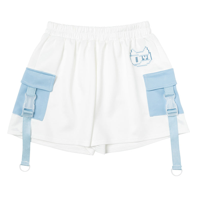 ACDC RAG Dot Cat Short Pants - WHITE/P.BLUE / ONE SIZE - 위시버킷
