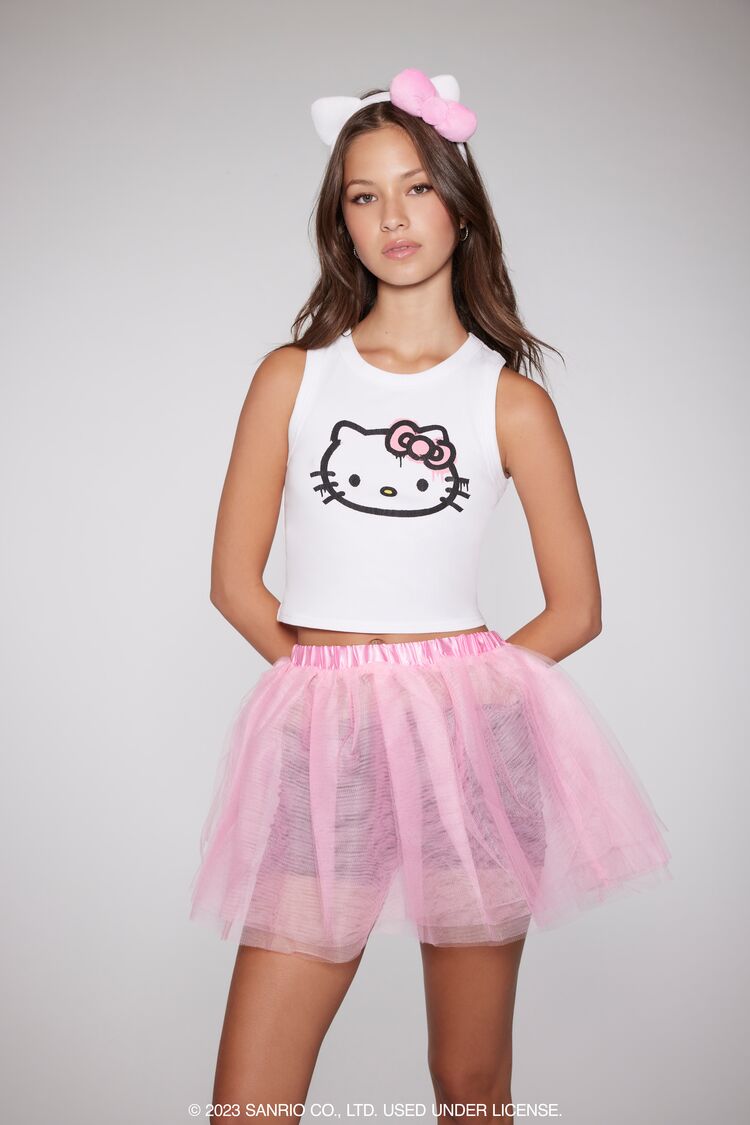 포에버21 Hello Kitty Tank Top Tutu Skirt & Headband Set Forever 21 위시버킷