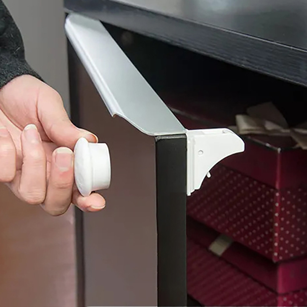 히든키즈락 히든키즈락 아기 유아 싱크대 냉장고 자석 서랍장 문 열림 방지 고정 안전 서랍 잠금 장치 - 위시버킷