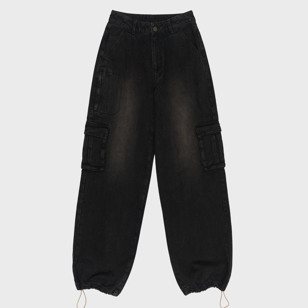 스컬프터 Acid Cargo Jogger Pants Black 위시버킷