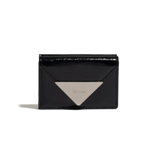 페넥 CRINKLE TRIANGLE TRIPLE WALLET D - BLACK - 위시버킷