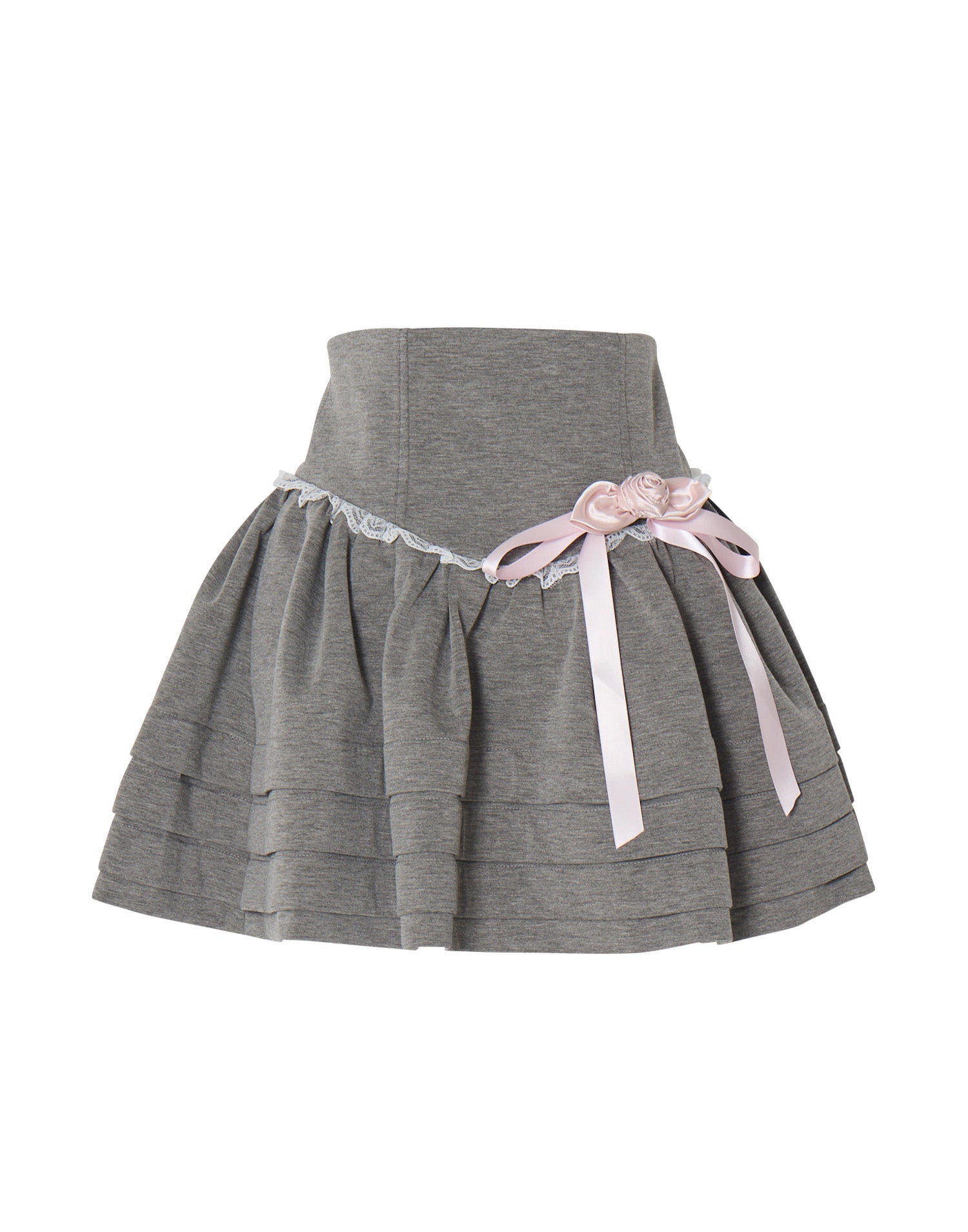 Fiorforte whipped cream skirt グレー FIORFORTE whipped cream skirt／Fiorforte - GRAY / M - 위시버킷