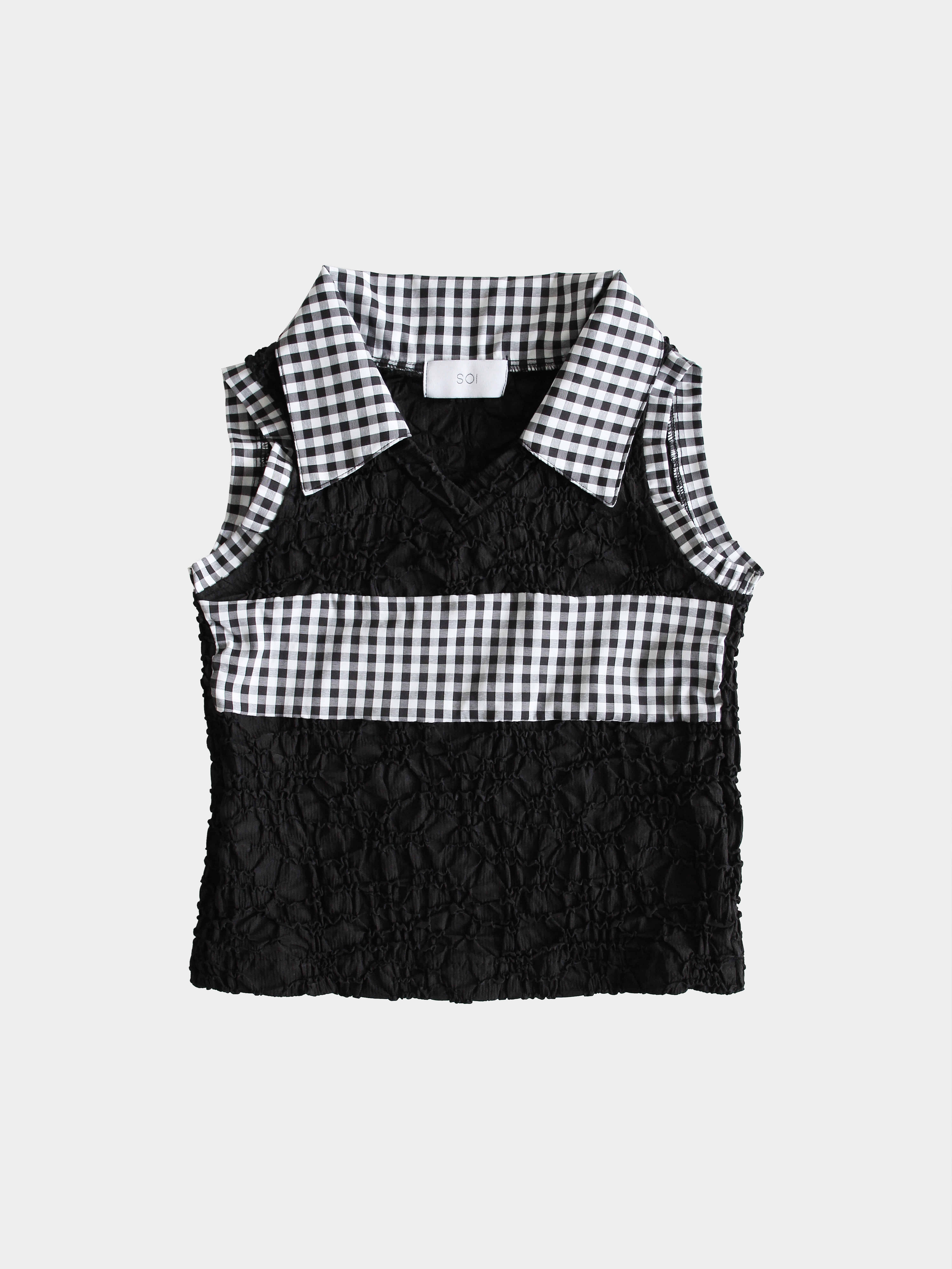 소이 CHECK COUNTRY SLEEVELESS - 위시버킷
